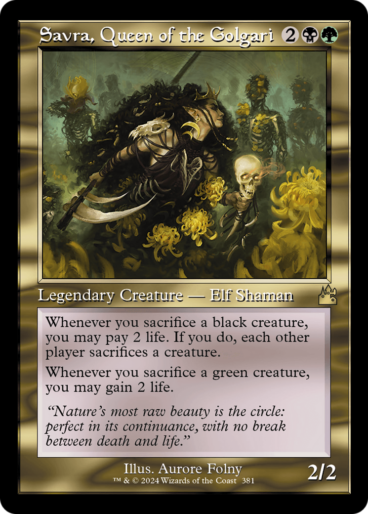 Savra, Queen of the Golgari (RVR-381) - Ravnica Remastered Foil - Premium MTG Single from Wizards of the Coast - Just $0.46! Shop now at Game Crave Tournament Store