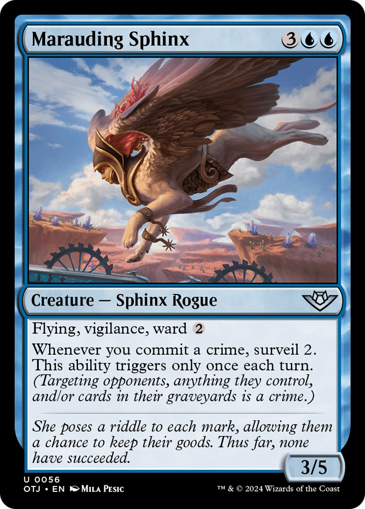 Marauding Sphinx (OTJ-056) - Outlaws of Thunder Junction - Premium MTG Single from Wizards of the Coast - Just $0.25! Shop now at Game Crave Tournament Store