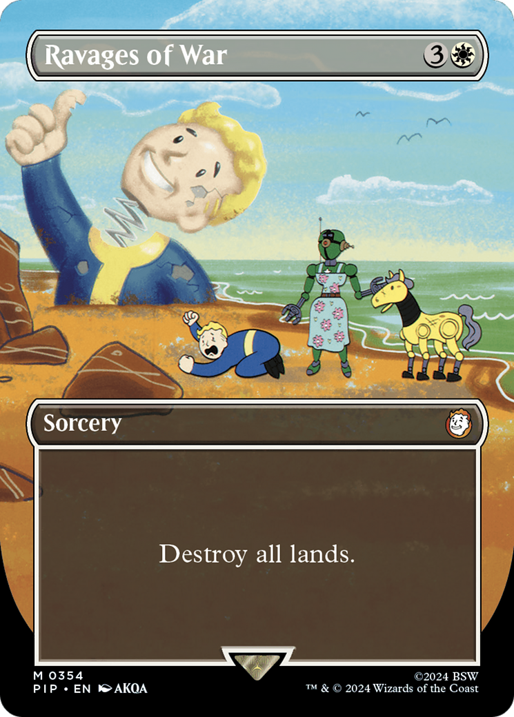 Ravages of War (PIP-354) - Fallout (Borderless) - Premium MTG Single from Wizards of the Coast - Just $14.57! Shop now at Game Crave Tournament Store