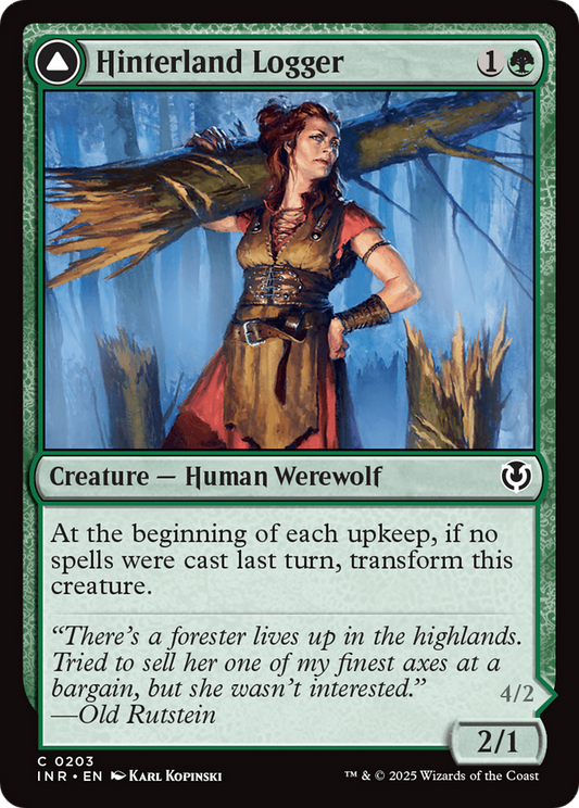 Hinterland Logger (-203) - Innistrad Remastered - Premium MTG Single from Wizards of the Coast - Just $0.25! Shop now at Game Crave Tournament Store