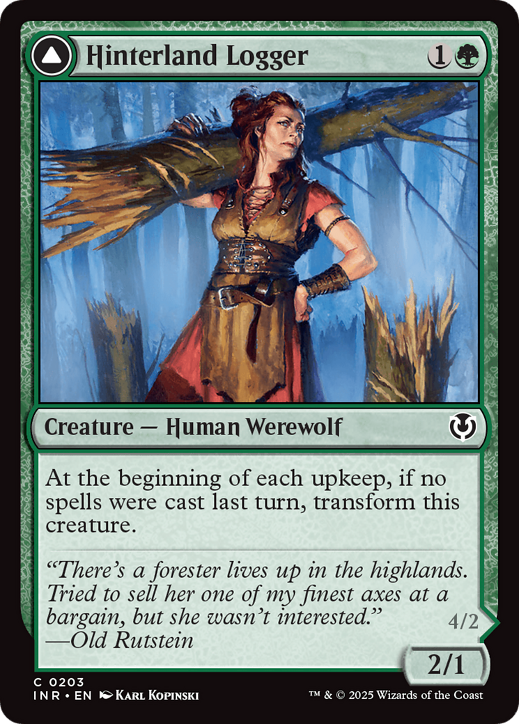 Hinterland Logger (-203) - Innistrad Remastered Foil - Premium MTG Single from Wizards of the Coast - Just $0.26! Shop now at Game Crave Tournament Store