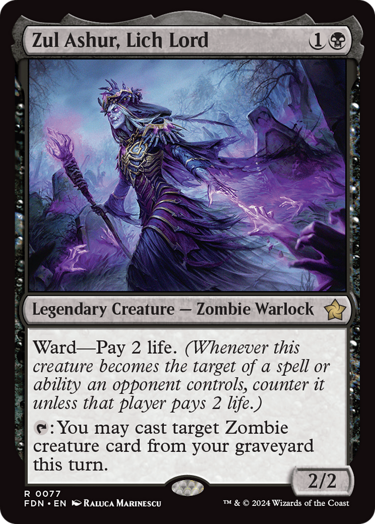 Zul Ashur, Lich Lord (FDN-077) - Foundations - Premium MTG Single from Wizards of the Coast - Just $0.57! Shop now at Game Crave Tournament Store