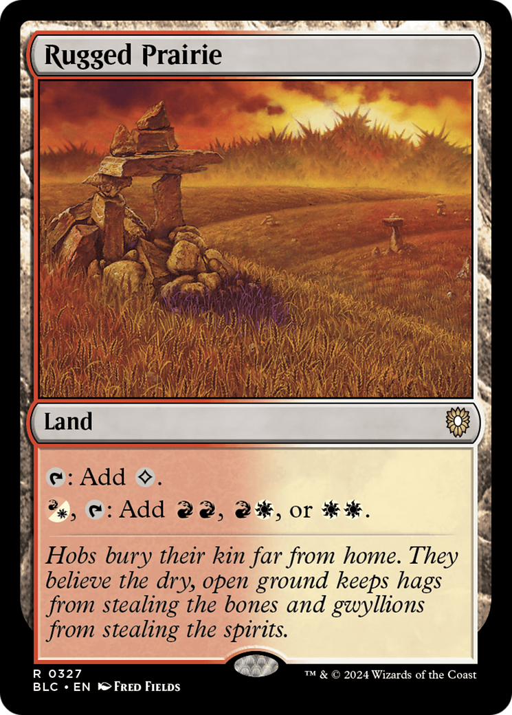 Rugged Prairie (BLC-327) - Bloomburrow Commander - Premium MTG Single from Wizards of the Coast - Just $0.64! Shop now at Game Crave Tournament Store