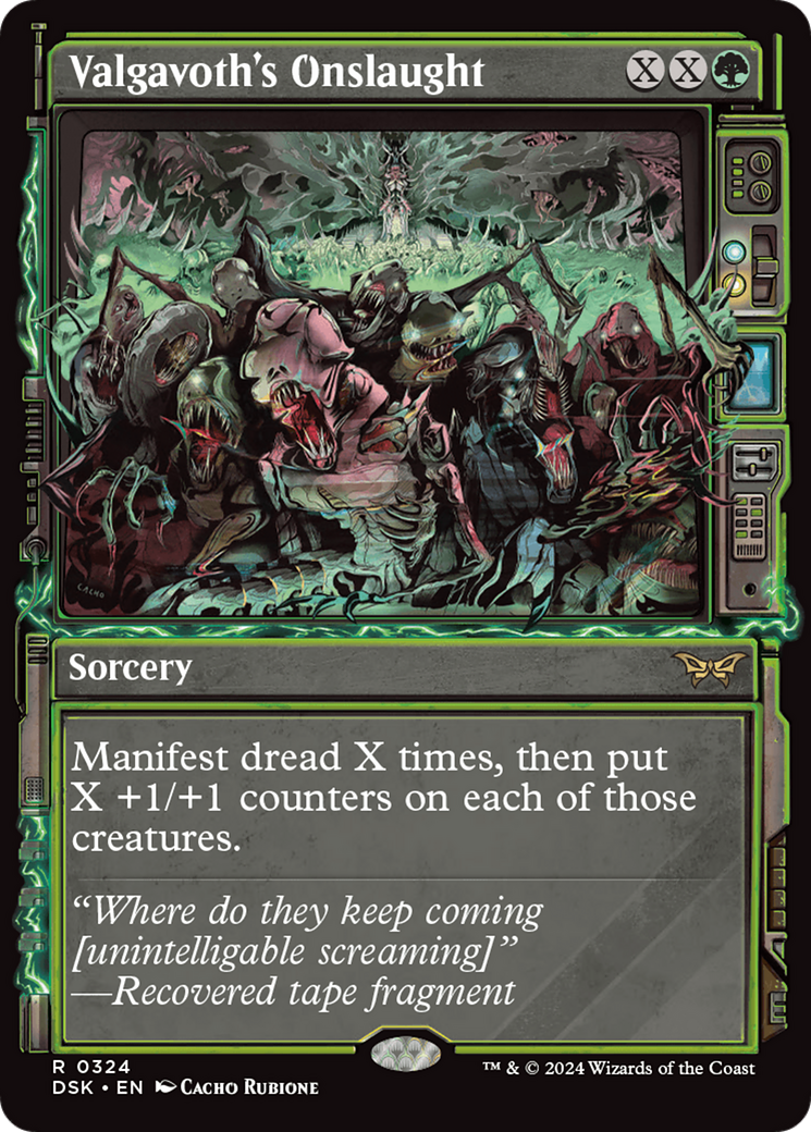 Valgavoth's Onslaught (DSK-324) - Duskmourn: House of Horror: (Showcase) - Premium MTG Single from Wizards of the Coast - Just $0.25! Shop now at Game Crave Tournament Store