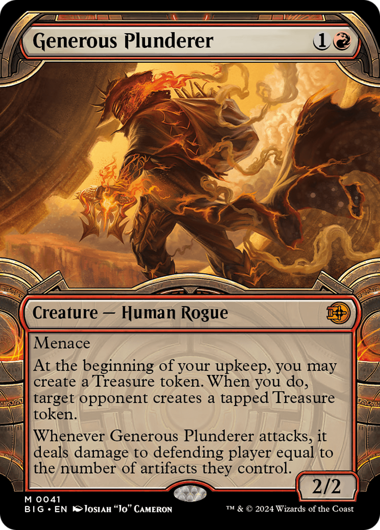 Generous Plunderer (BIG-041) - The Big Score: (Extended Art) (Borderless) Foil - Premium MTG Single from Wizards of the Coast - Just $18.14! Shop now at Game Crave Tournament Store