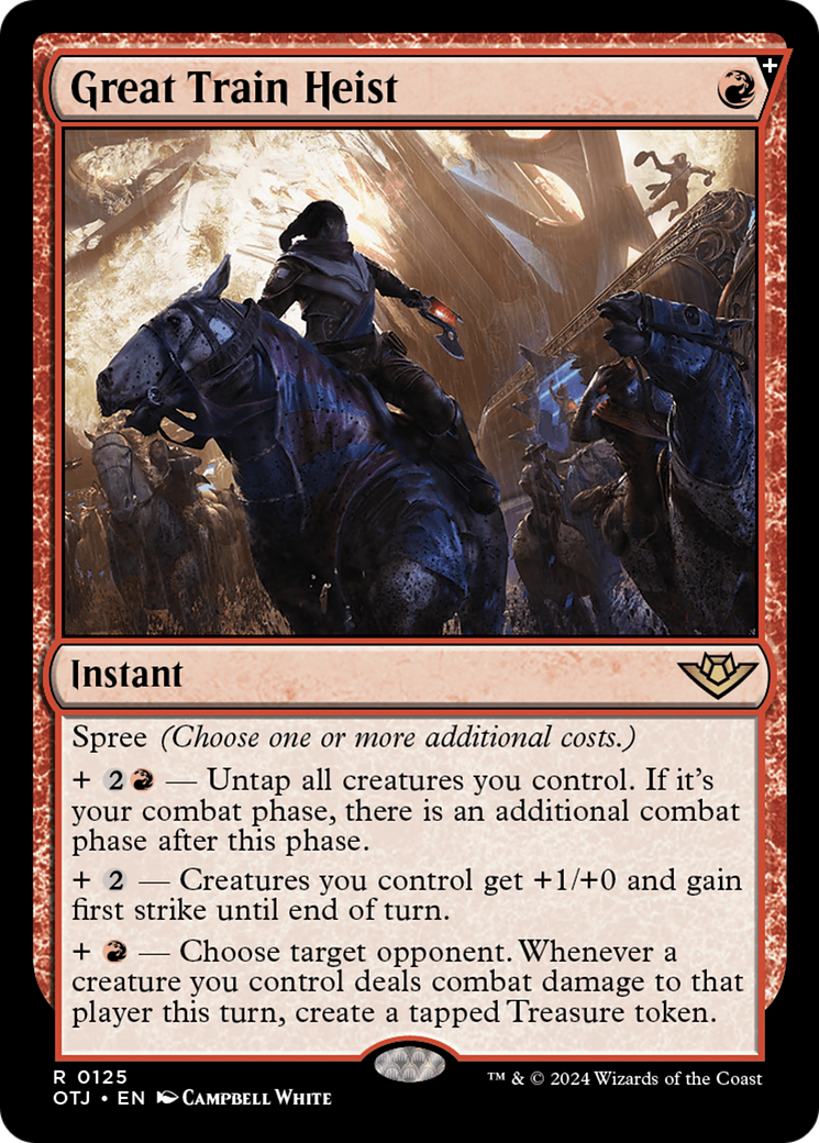 Great Train Heist (OTJ-125) - Outlaws of Thunder Junction Foil - Premium MTG Single from Wizards of the Coast - Just $1.74! Shop now at Game Crave Tournament Store