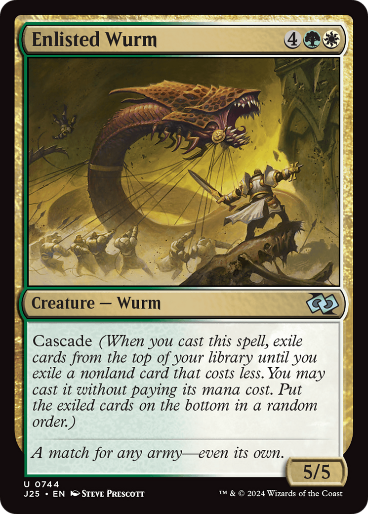 Enlisted Wurm (J25-744) - Foundations Jumpstart - Premium MTG Single from Wizards of the Coast - Just $0.25! Shop now at Game Crave Tournament Store