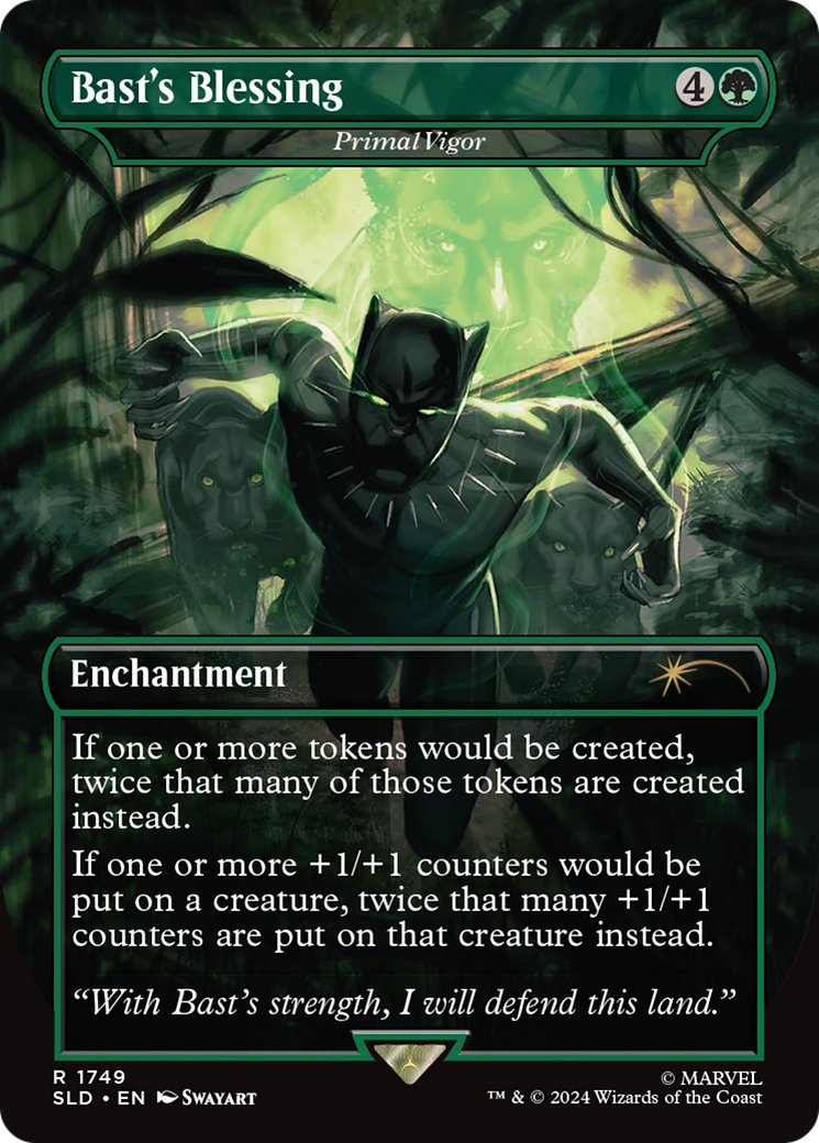 Primal Vigor (SLD-1749) - Secret Lair Drop / Bast's Blessing (Borderless) - Premium MTG Single from Wizards of the Coast - Just $6.47! Shop now at Game Crave Tournament Store