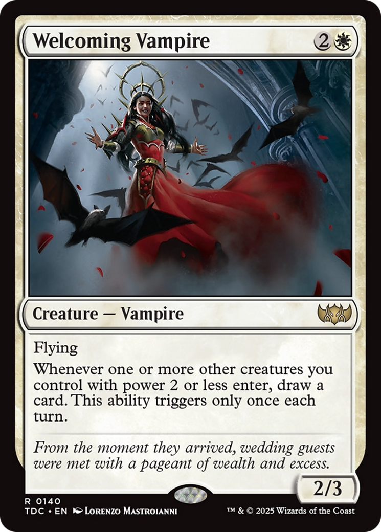 Welcoming Vampire (TDC-140) - Tarkir: Dragonstorm Commander - Premium MTG Single from Wizards of the Coast - Just $0.18! Shop now at Game Crave Tournament Store