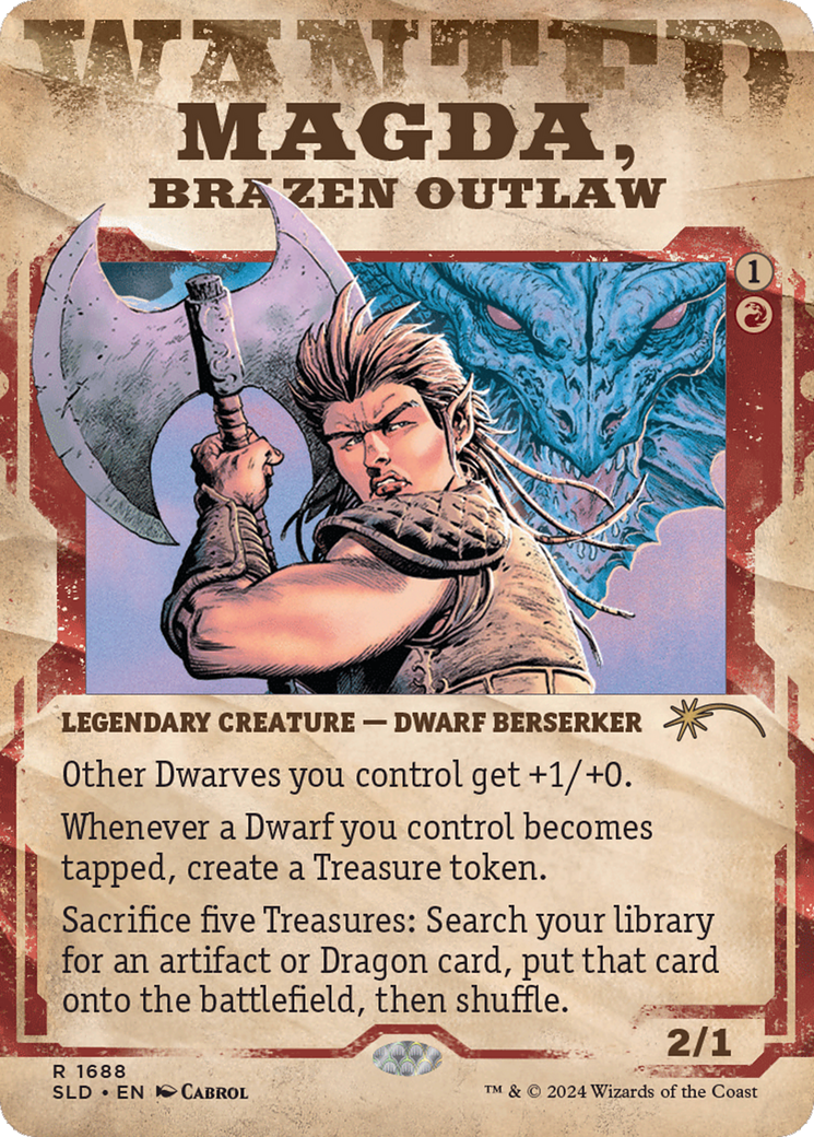 Magda, Brazen Outlaw (SLD-1688) - Secret Lair Drop: (Showcase) (Borderless) - Premium MTG Single from Wizards of the Coast - Just $6.84! Shop now at Game Crave Tournament Store