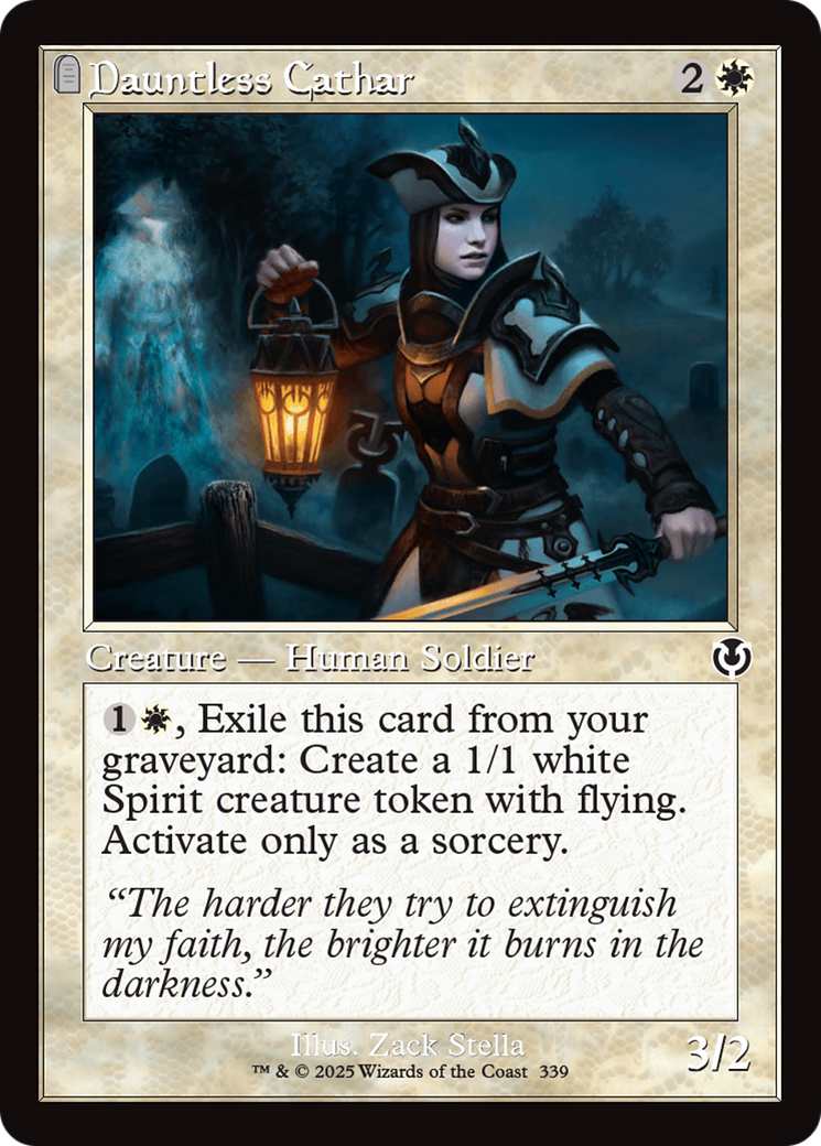 Dauntless Cathar (Retor Frame) (-339) - Innistrad Remastered Foil - Premium MTG Single from Wizards of the Coast - Just $0.25! Shop now at Game Crave Tournament Store