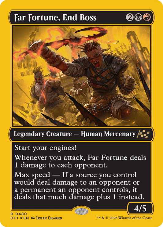 Far fortune, End Boss (First-Place Foil) (DFT-480) - Aetherdrift Foil - Premium MTG Single from Wizards of the Coast - Just $0.33! Shop now at Game Crave Tournament Store