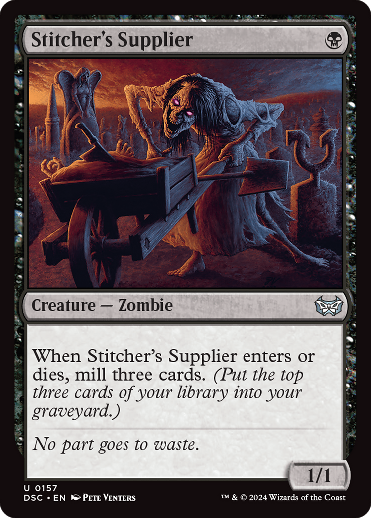 Stitcher's Supplier (DSC-157) - Duskmourn: House of Horror Commander - Premium MTG Single from Wizards of the Coast - Just $0.26! Shop now at Game Crave Tournament Store
