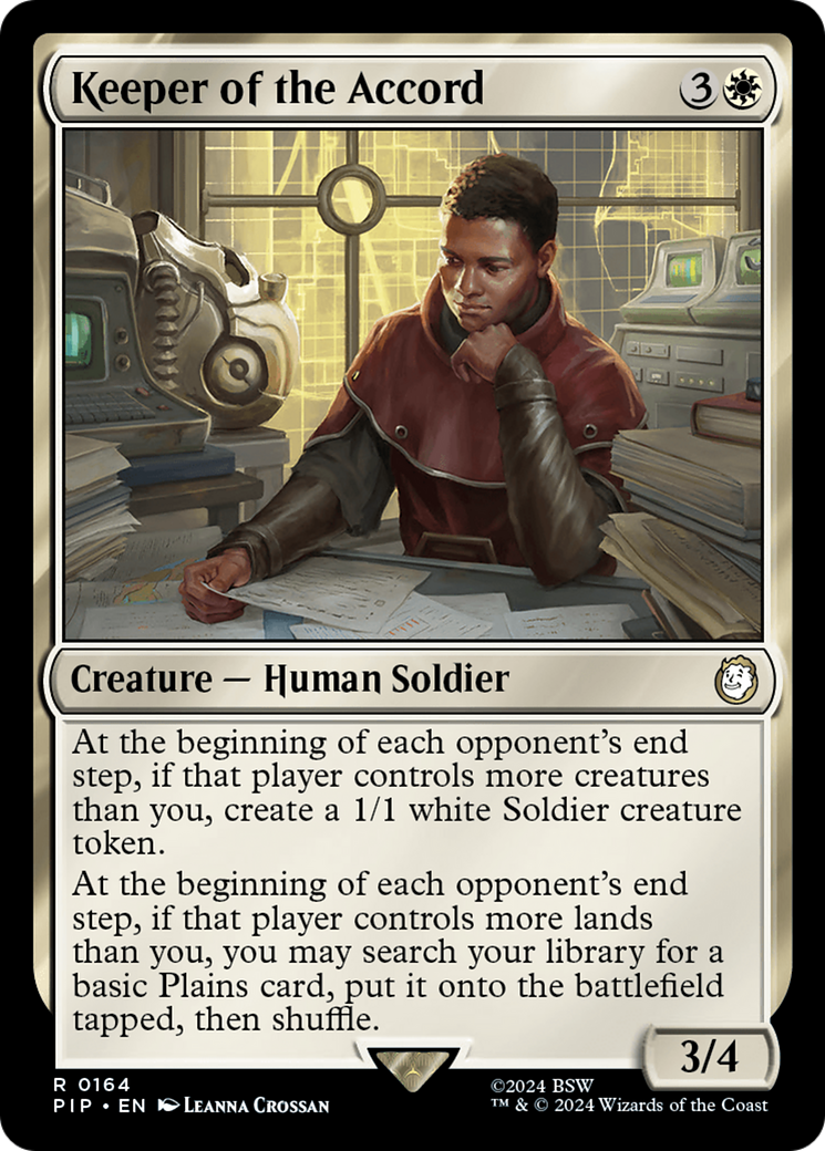 Keeper of the Accord (PIP-164) - Fallout Foil - Premium MTG Single from Wizards of the Coast - Just $1.03! Shop now at Game Crave Tournament Store