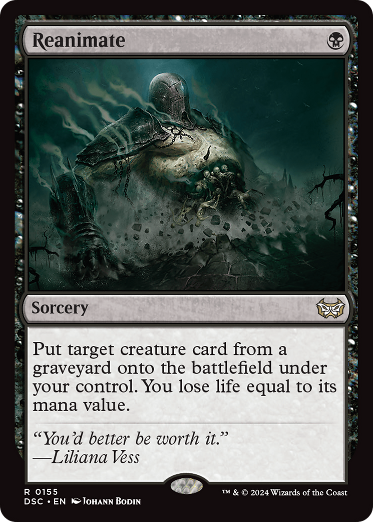 Reanimate (DSC-155) - Duskmourn: House of Horror Commander - Premium MTG Single from Wizards of the Coast - Just $5.81! Shop now at Game Crave Tournament Store