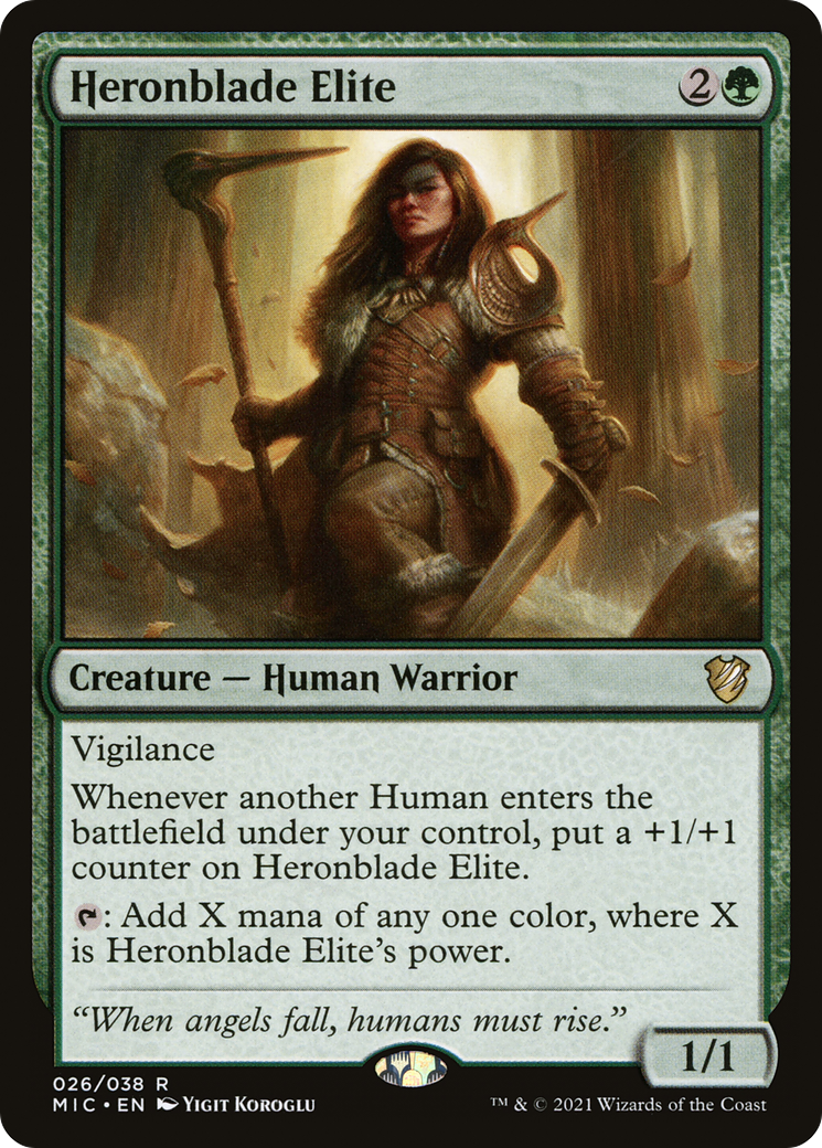 Heronblade Elite (MIC-026) - Midnight Hunt Commander - Premium MTG Single from Wizards of the Coast - Just $0.60! Shop now at Game Crave Tournament Store