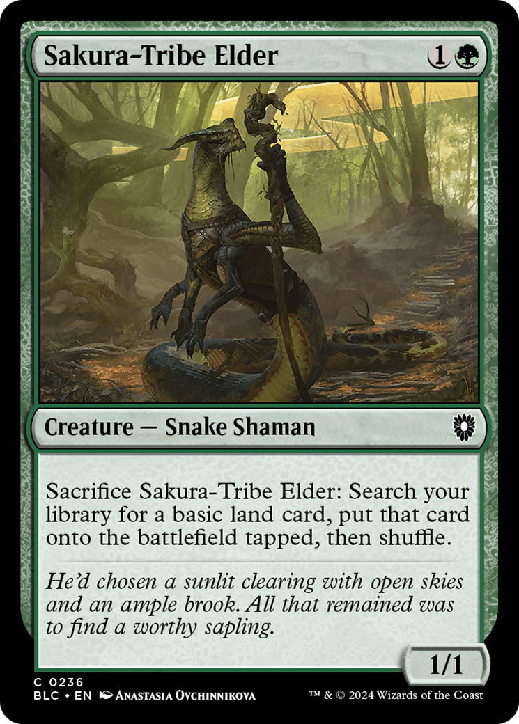 Sakura-Tribe Elder (BLC-236) - Bloomburrow Commander - Premium MTG Single from Wizards of the Coast - Just $0.25! Shop now at Game Crave Tournament Store