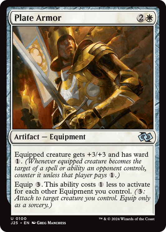 Plate Armor (J25-100) - Foundations Jumpstart - Premium MTG Single from Wizards of the Coast - Just $0.25! Shop now at Game Crave Tournament Store