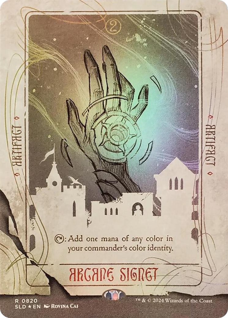 Arcane Signet (SLD-820★) - Secret Lair Drop (Borderless) Foil - Premium MTG Single from Wizards of the Coast - Just $20.43! Shop now at Game Crave Tournament Store