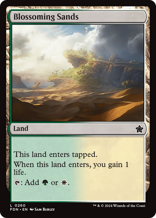 Blossoming Sands (FDN-260) - Foundations - Premium MTG Single from Wizards of the Coast - Just $0.25! Shop now at Game Crave Tournament Store