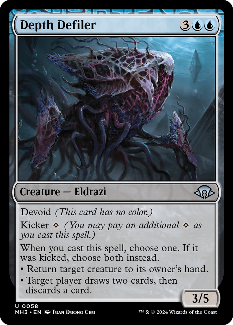 Depth Defiler (MH3-058) - Modern Horizons 3 - Premium MTG Single from Wizards of the Coast - Just $0.25! Shop now at Game Crave Tournament Store