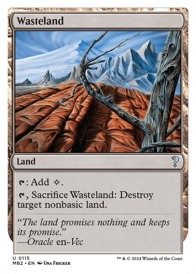 Wasteland (MB2-115) - Mystery Booster 2 - Premium MTG Single from Wizards of the Coast - Just $10.73! Shop now at Game Crave Tournament Store