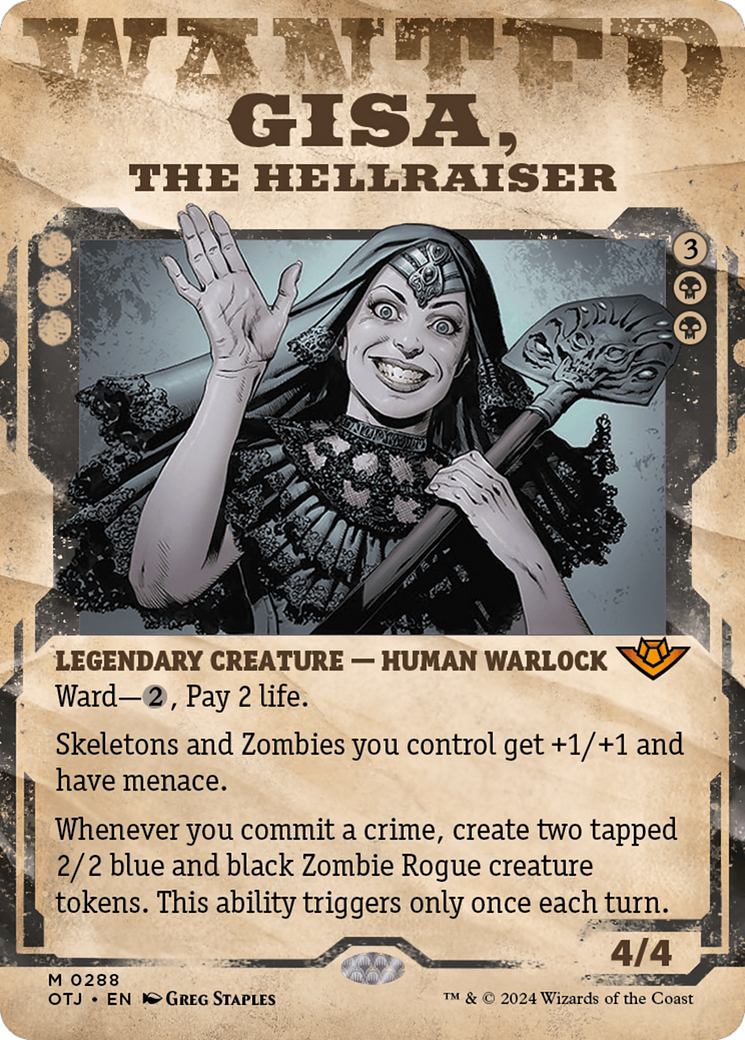 Gisa, the Hellraiser (OTJ-288) - Outlaws of Thunder Junction: (Showcase) - Premium MTG Single from Wizards of the Coast - Just $3.21! Shop now at Game Crave Tournament Store
