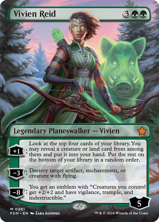 Vivien Reid (FDN-361) - Foundations (Borderless) - Premium MTG Single from Wizards of the Coast - Just $2.10! Shop now at Game Crave Tournament Store