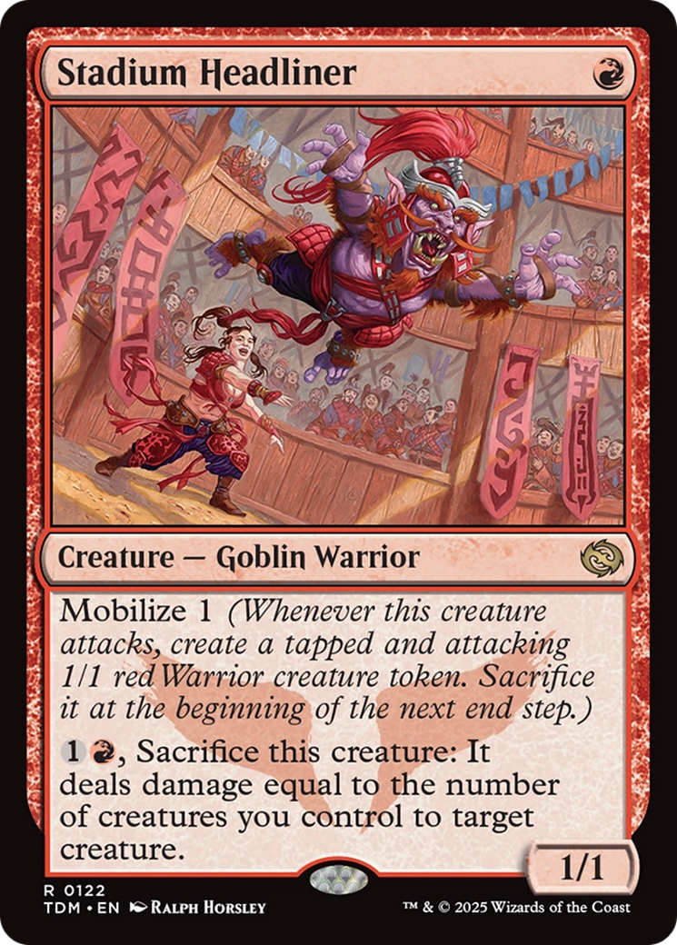 Stadium Headliner (TDM-122) - Tarkir: Dragonstorm Foil - Premium MTG Single from Wizards of the Coast - Just $0.10! Shop now at Game Crave Tournament Store