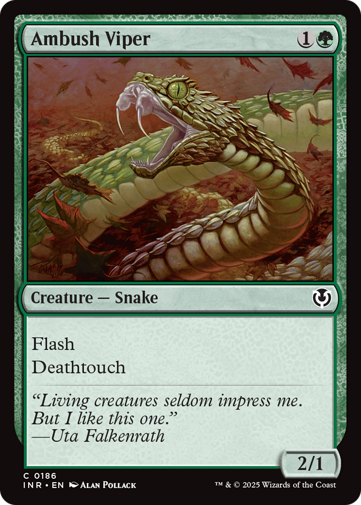 Ambush Viper (-186) - Innistrad Remastered - Premium MTG Single from Wizards of the Coast - Just $0.25! Shop now at Game Crave Tournament Store