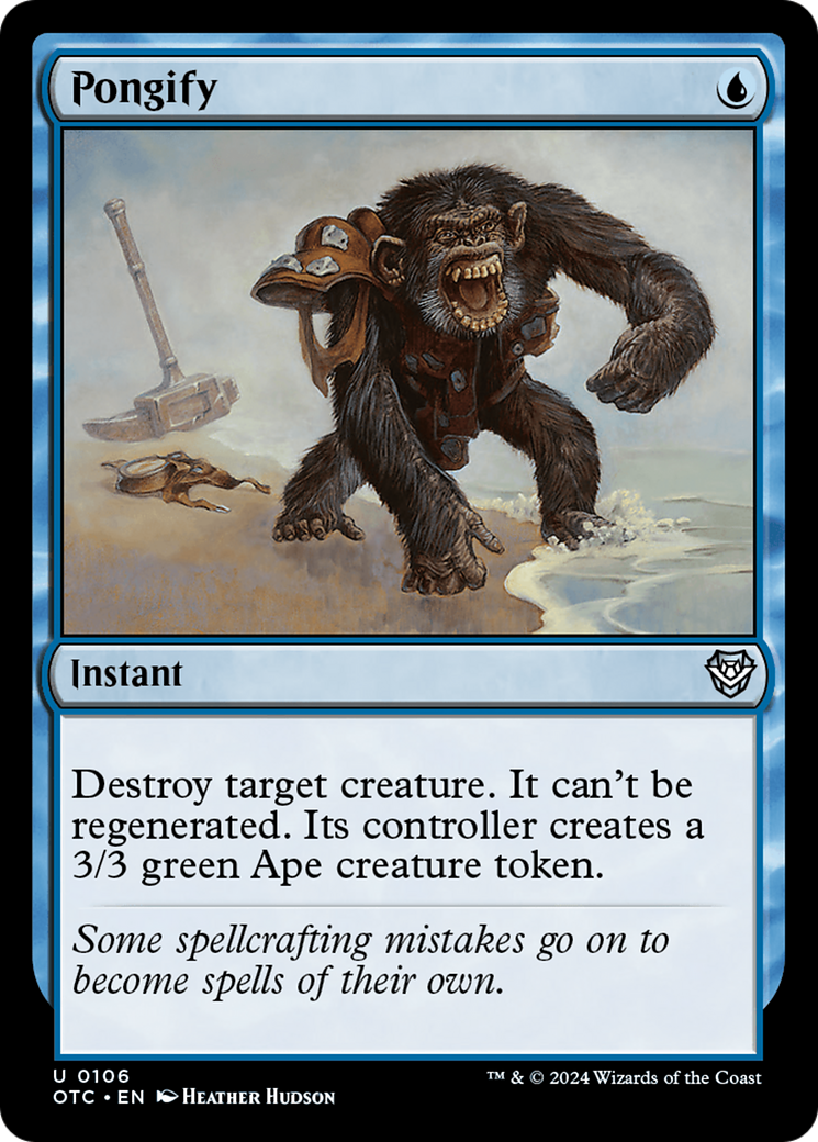 Pongify (OTC-106) - Outlaws of Thunder Junction Commander - Premium MTG Single from Wizards of the Coast - Just $2.04! Shop now at Game Crave Tournament Store