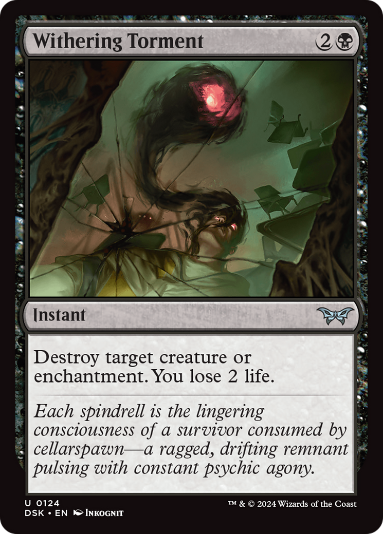 Withering Torment (DSK-124) - Duskmourn: House of Horror - Premium MTG Single from Wizards of the Coast - Just $1.64! Shop now at Game Crave Tournament Store