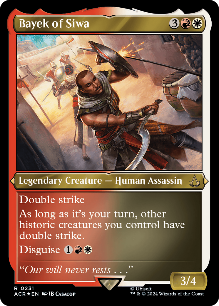 Bayek of Siwa (ACR-231) - Assassin's Creed Etched Foil - Premium MTG Single from Wizards of the Coast - Just $1.37! Shop now at Game Crave Tournament Store