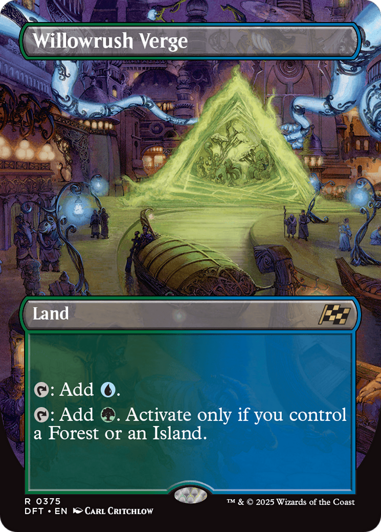 Willowrush Verge (Borderless) (DFT-375) - Aetherdrift - Premium MTG Single from Wizards of the Coast - Just $1.03! Shop now at Game Crave Tournament Store