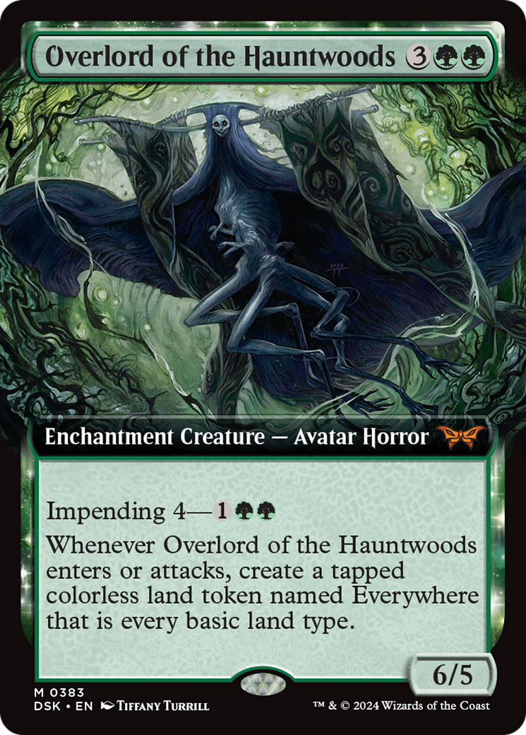 Overlord of the Hauntwoods (DSK-383) - Duskmourn: House of Horror: (Extended Art, nyxtouched) - Premium MTG Single from Wizards of the Coast - Just $12.83! Shop now at Game Crave Tournament Store