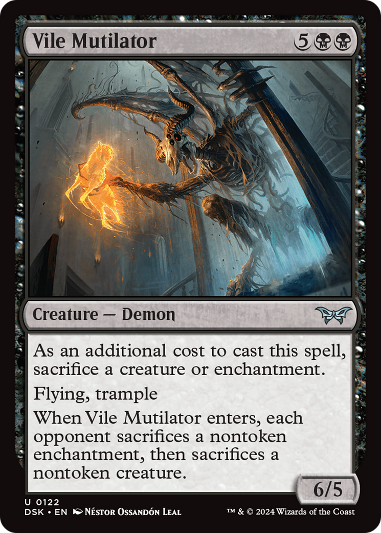 Vile Mutilator (DSK-122) - Duskmourn: House of Horror Foil - Premium MTG Single from Wizards of the Coast - Just $0.25! Shop now at Game Crave Tournament Store