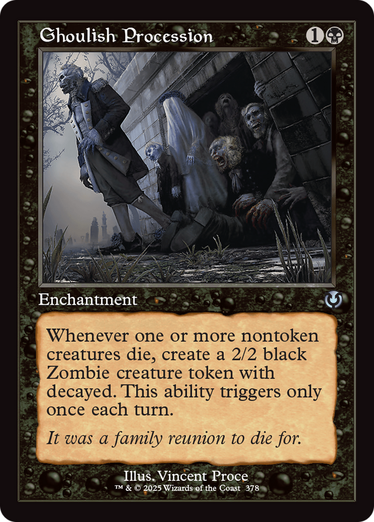 Ghoulish Procession (Retro Frame) (-378) - Innistrad Remastered Foil - Premium MTG Single from Wizards of the Coast - Just $0.72! Shop now at Game Crave Tournament Store