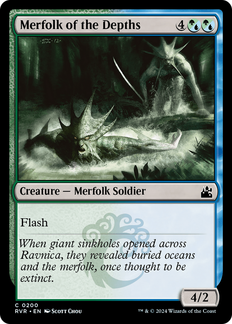 Merfolk of the Depths (RVR-200) - Ravnica Remastered - Premium MTG Single from Wizards of the Coast - Just $0.25! Shop now at Game Crave Tournament Store