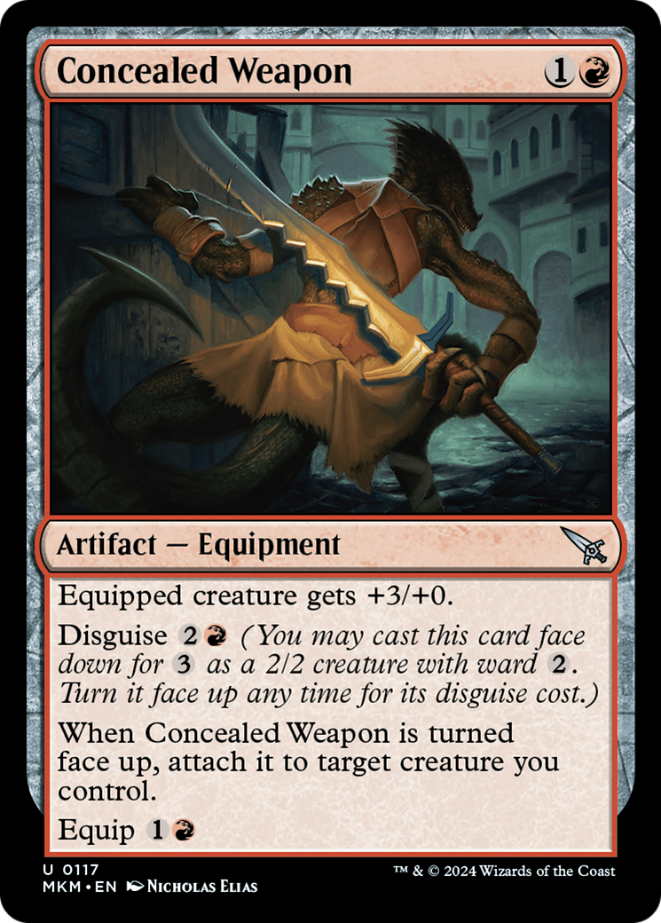 Concealed Weapon (MKM-117) - Murders at Karlov Manor - Premium MTG Single from Wizards of the Coast - Just $0.25! Shop now at Game Crave Tournament Store