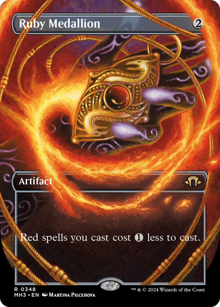 Ruby Medallion (MH3-348) - Modern Horizons 3 (Borderless) - Premium MTG Single from Wizards of the Coast - Just $8.18! Shop now at Game Crave Tournament Store
