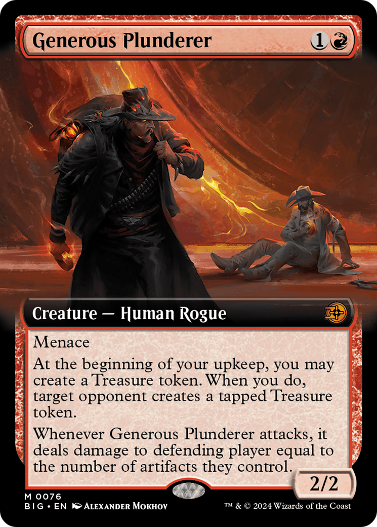 Generous Plunderer (BIG-076) - The Big Score: (Extended Art) Foil - Premium MTG Single from Wizards of the Coast - Just $6.47! Shop now at Game Crave Tournament Store