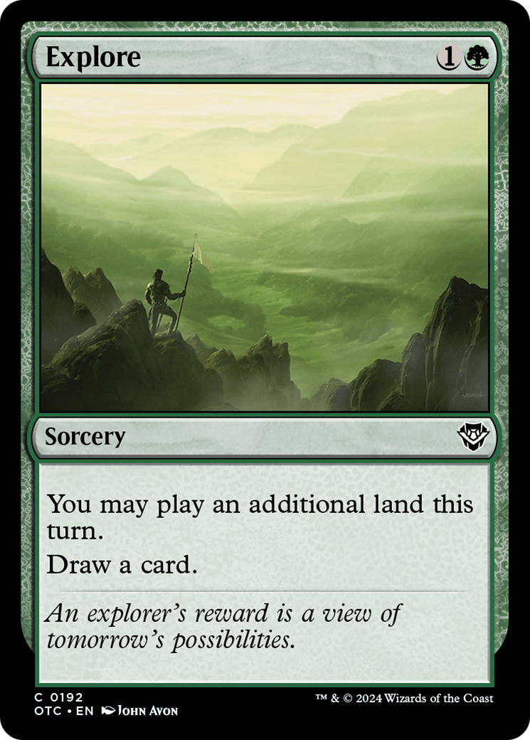 Explore (OTC-192) - Outlaws of Thunder Junction Commander - Premium MTG Single from Wizards of the Coast - Just $0.25! Shop now at Game Crave Tournament Store