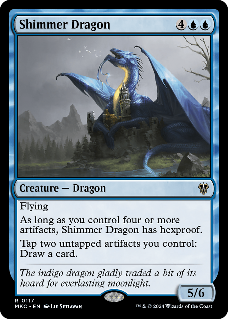 Shimmer Dragon (MKC-117) - Murders at Karlov Manor Commander - Premium MTG Single from Wizards of the Coast - Just $0.25! Shop now at Game Crave Tournament Store