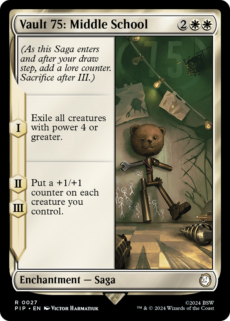 Vault 75: Middle School (PIP-027) - Fallout Foil - Premium MTG Single from Wizards of the Coast - Just $0.55! Shop now at Game Crave Tournament Store