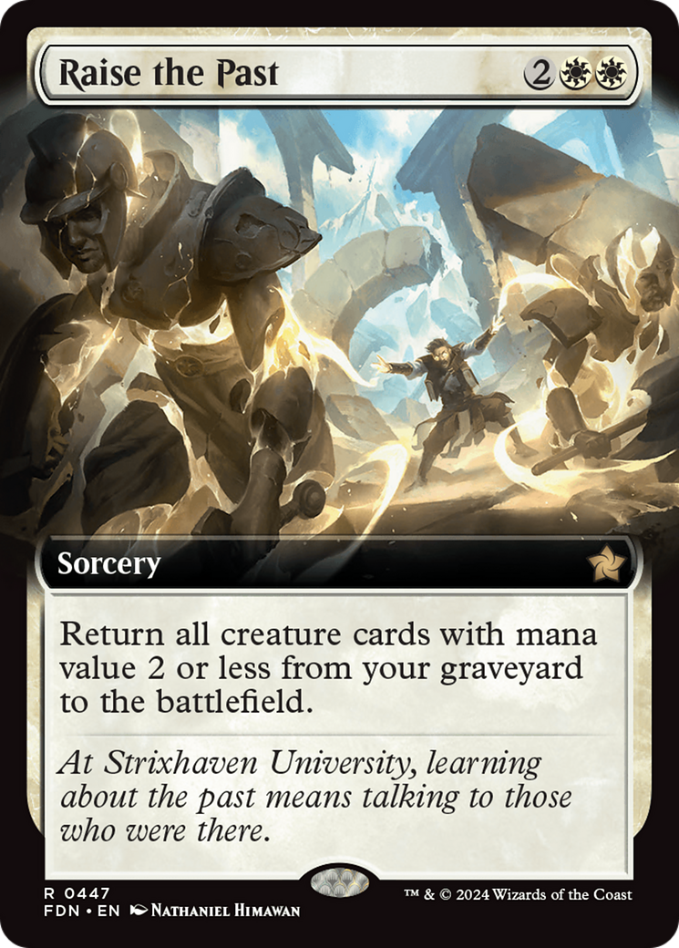 Raise the Past (FDN-447) - Foundations: (Extended Art) Foil - Premium MTG Single from Wizards of the Coast - Just $1.54! Shop now at Game Crave Tournament Store