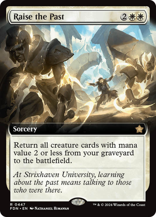 Raise the Past (FDN-447) - Foundations: (Extended Art) Foil - Premium MTG Single from Wizards of the Coast - Just $1.54! Shop now at Game Crave Tournament Store