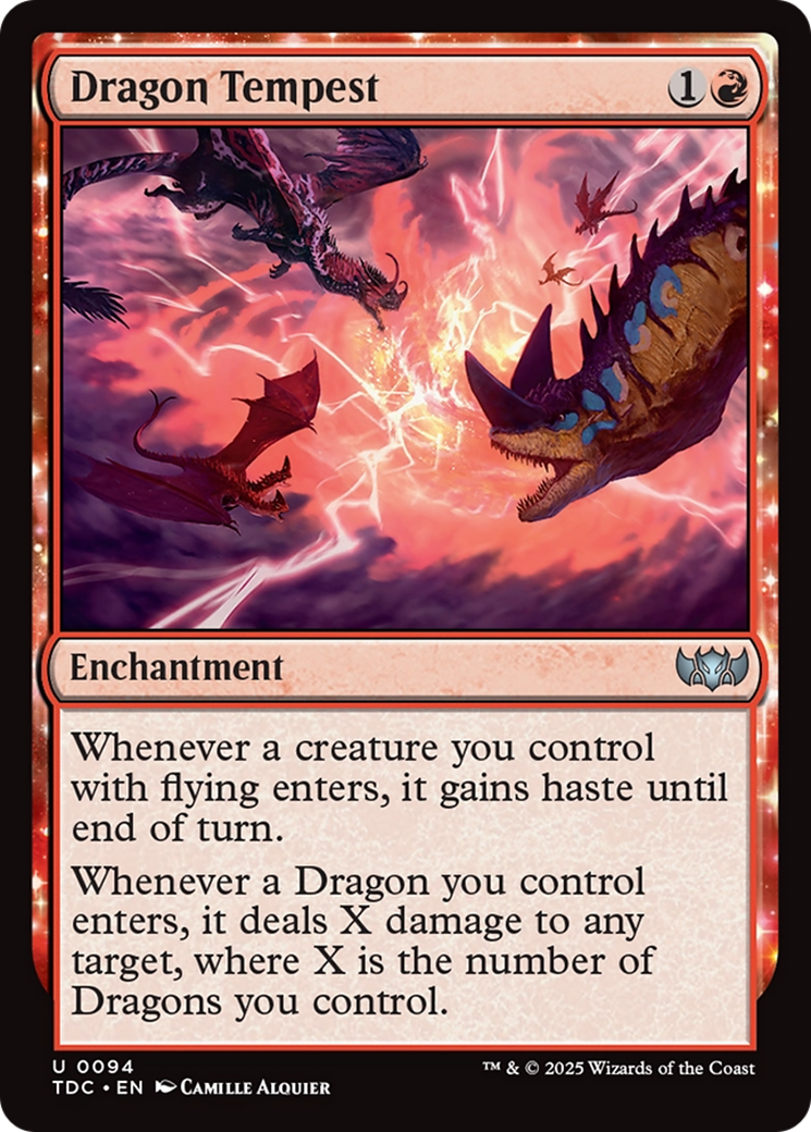 Dragon Tempest (TDC-094) - Tarkir: Dragonstorm Commander: (enchantment) - Premium MTG Single from Wizards of the Coast - Just $0.85! Shop now at Game Crave Tournament Store