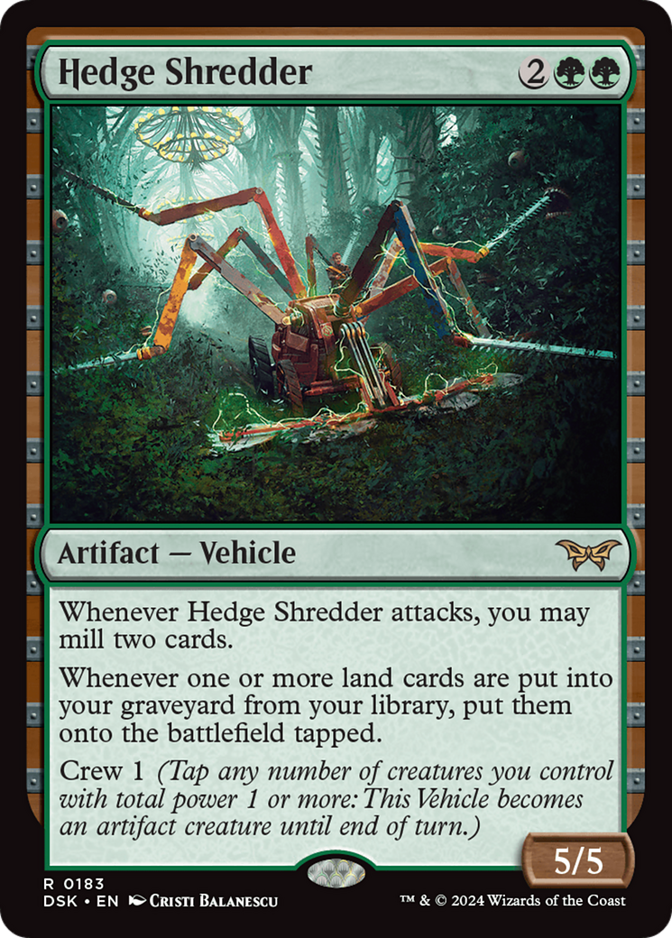 Hedge Shredder (DSK-183) - Duskmourn: House of Horror Foil - Premium MTG Single from Wizards of the Coast - Just $3.14! Shop now at Game Crave Tournament Store