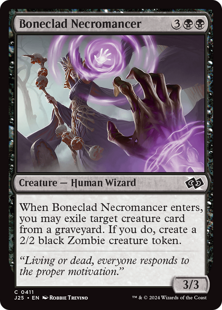 Boneclad Necromancer (J25-411) - Foundations Jumpstart - Premium MTG Single from Wizards of the Coast - Just $0.25! Shop now at Game Crave Tournament Store