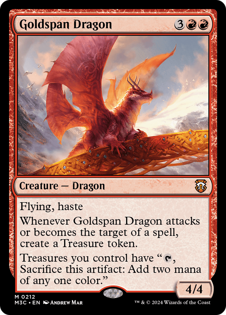 Goldspan Dragon (M3C-212) - Modern Horizons 3 Commander Foil - Premium MTG Single from Wizards of the Coast - Just $8.05! Shop now at Game Crave Tournament Store